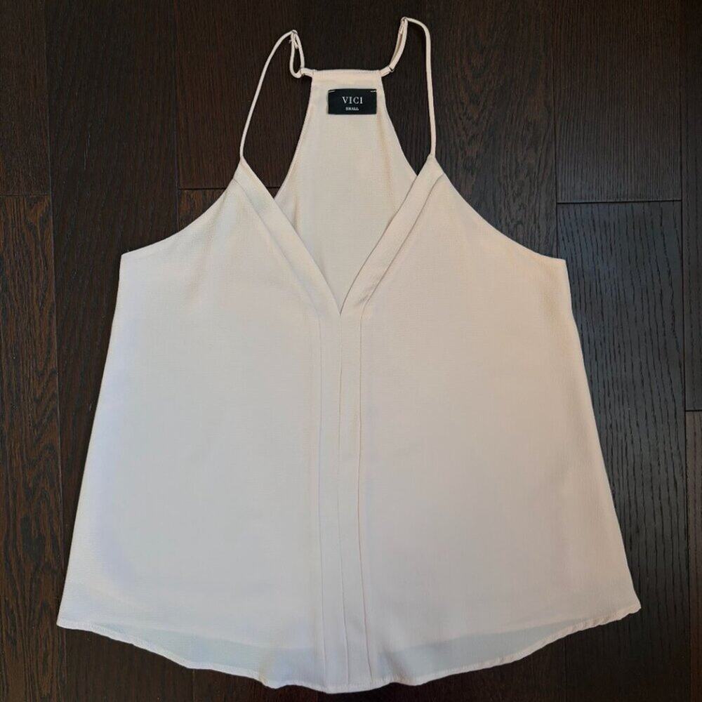 Vici Spaghetti Strap Racerback Tank Top (Light Pink) - Size Small